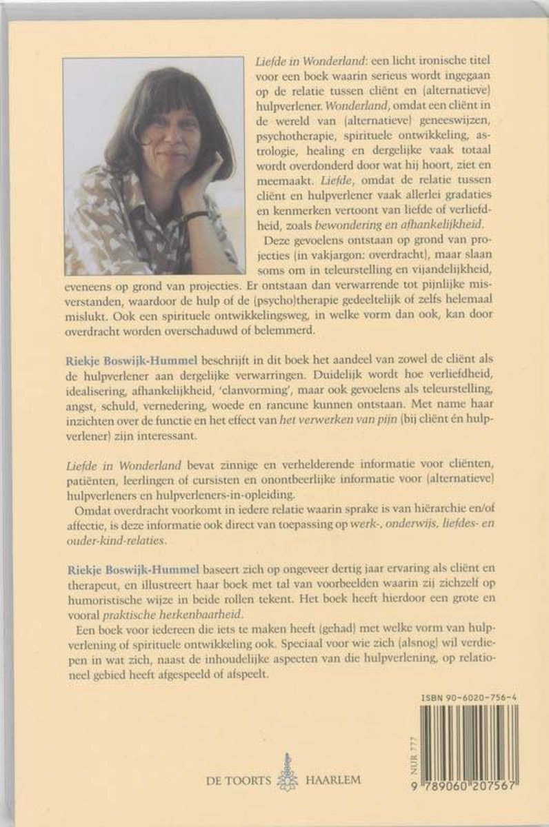 Liefde in Wonderland - back cover