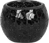 Something Different Theelichthouder Small Round Black Crackle Multicolours