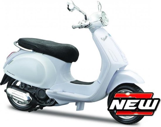 MAISTO Vespa PRIMAVERA 150 2014 1:18 - wit | bol.com