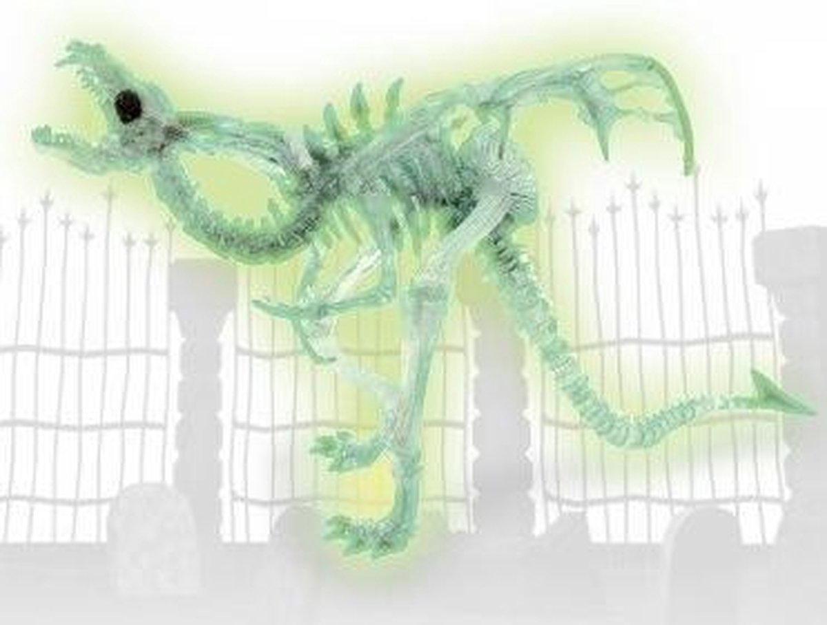 Afbeelding van product Diverse  Draak skeleton groen 2264