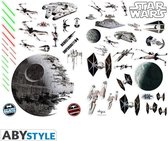 Star Wars muurstickers: Star Wars Space Battle stickers (100 x 70 cm)