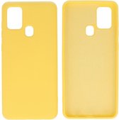 Wicked Narwal | 2.0mm Dikke Fashion Color TPU Hoesje Samsung Samsung Galaxy A21s Geel