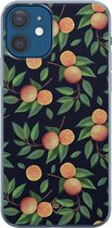iPhone 12 hoesje siliconen - Fruit / Sinaasappel | Apple iPhone 12 case | TPU backcover transparant