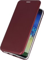 Slim Folio Case - Book Case Telefoonhoesje - Folio Flip Hoesje - Geschikt voor iPhone 12 - iPhone 12 Pro - Bordeaux Rood
