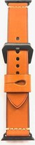 watchbands-shop.nl Leren bandje - Apple Watch Series 1/2/3/4 (42&44mm) - Oranje