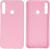 Hoesje Geschikt voor de Huawei P40 Lite E - Backcover Color Telefoonhoesje - Roze