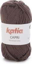 Katia Capri - kleur 127 Donker bruin - 50 gr. = 125 m. - 100% katoen