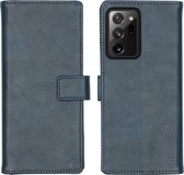 Samsung Galaxy Note 20 Ultra Hoesje met Pasjeshouder - iMoshion Luxe Booktype - Donkerblauw