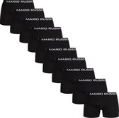 Mario Russo - Heren Onderbroeken 10-Pack Basic Boxers - Zwart - Maat M