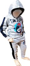 JONGENS tiktok loungewear set | trainingspak | GRIJS | maat 8 JAAR | K523