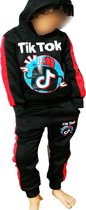 JONGENS tiktok loungewear set | trainingspak | ZWART | maat 3_4 JAAR | K_523