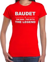 Baudet naam t-shirt the man / the myth / the legend rood voor dames 2XL