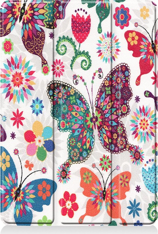 Housse adaptée pour iPad 10.2 2020 Housse de Luxe Case Book Case - Coque adaptée pour iPad 8 Case Cover - Papillons