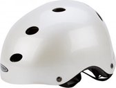 mango x-ride helm wit met roze bloem 52-57 verstelbaar