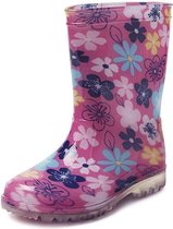 Regenlaars Gevavi Boots | Fien Meisjeslaars PVC | Maat 30 | Roze Bloem