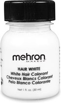 Mehron Hair White om haar tijdelijk wit te maken (TOP VOOR SINTERKLAAS OF KERSTMAN) - 30 ml met penseel