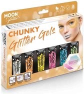 Moon Creations Glitter Makeup Moon Glitter - Iridescent Chunky Glitter Gel Set Multicolours