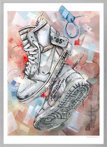 Poster - Nike Air Jordan Off-white Painting - 71 X 51 Cm - White