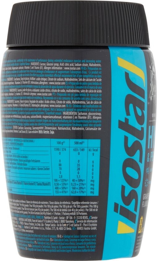 Isostar Energy powder Grapefruit 400g | bol.com