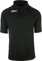Robey Referee Shirt voetbalshirt korte mouwen (maat M) - Zwart