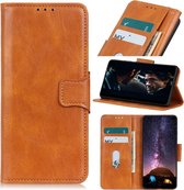 Zakelijke Book Case Telefoonhoesje voor OnePlus 7T - Bruin