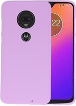 Hoesje Geschikt voor de Motorola Moto G7 - Backcover Color Telefoonhoesje - Paars
