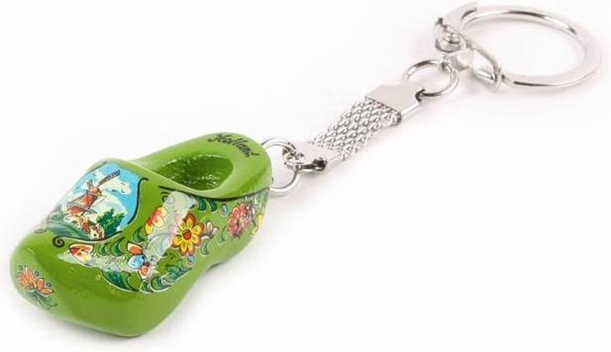Sleutelhanger Klomp Enkel Holland Groen 4 Cm - Souvenir