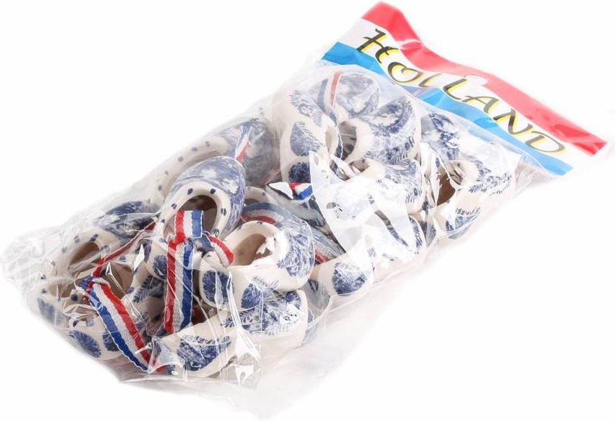 Klomp Paar 5 Cm Delfts Blauw In Zak - 1 zakje 10 stuks - Souvenir