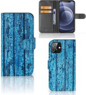 Magnet Case iPhone 12 | 12 Pro (6.1") Telefoonhoesje Wood Blue