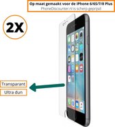 Fooniq Screenprotector Transparant 2x - Geschikt Voor Apple iPhone 6S Plus/6/7/8/SE 2020