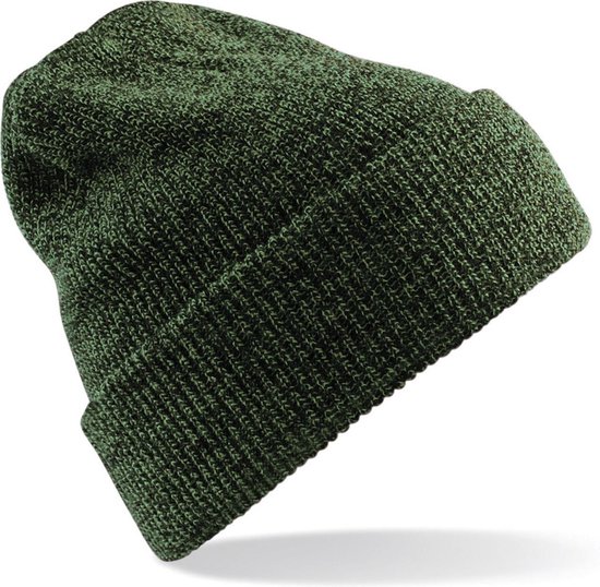 Bonnet d'hiver tricoté Heritage Beanie en vert mousse antique pour adulte - Chapeaux femme / homme - 100% polyacrylique