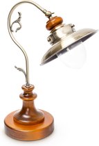 relaxdays Tafellamp gebogen design - Bureaulamp retro - Leeslamp verstelbare lampenkap.