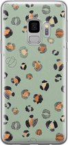 Samsung Galaxy S9 hoesje siliconen - Luipaard baby leo - Soft Case Telefoonhoesje - Luipaardprint - Blauw