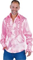 Magic By Freddy Verkleedblouse Rouches Heren Polyester Roze Mt Xxl