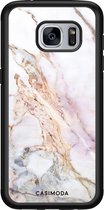 Samsung S7 hoesje - Parelmoer marmer | Samsung Galaxy S7 case | Hardcase backcover zwart