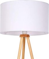 Trend24 - Kamerlamp - Lamp - Staanlamp - Vloerlamp - Driepoot - Hout - 145 cm