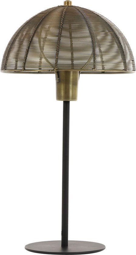 Light & Living Klobu Tafellamp - Antiek Brons/Zwart - Ø35x45 cm