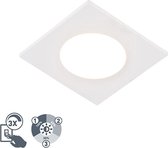 QAZQA simply - Moderne LED Dimbare Inbouwspot met Dimmer voor badkamer - 1 lichts - L 90 mm - Wit -