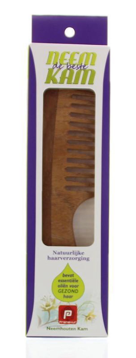 Holisan Neem Wooden Comb Handle Coarse