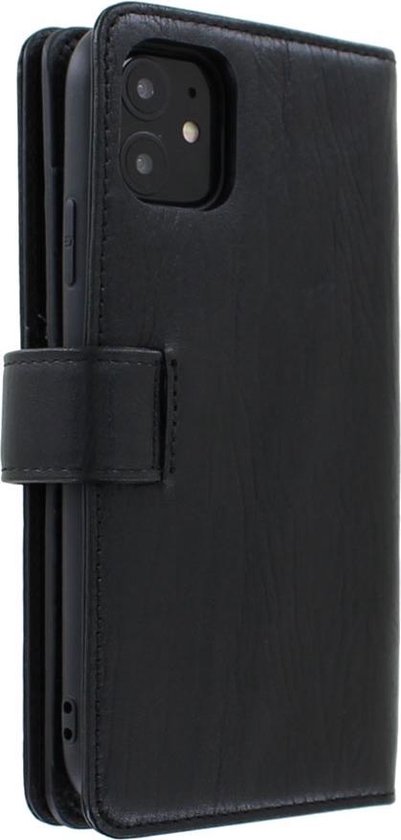 Etui Bookcase hoesje iPhone 12 Mini - Pierre Cardin - Zwart Cuir