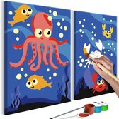 Doe-het-zelf op canvas schilderen - Ocean Animals