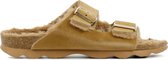 Mace Vrouwen Suède    Harde zool  Pantoffels / open Sloffen - M1055 - Beige - Maat 43