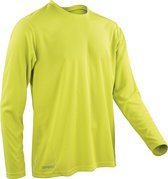 Spiro Herensport Quick-Dry Performance T-Shirt met lange mouwen (Kalk groen)