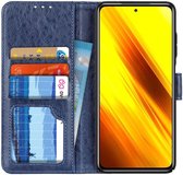 Xiaomi Poco X3 / X3 Pro Hoesje Book Case met Pasjes Kunstleer Blauw