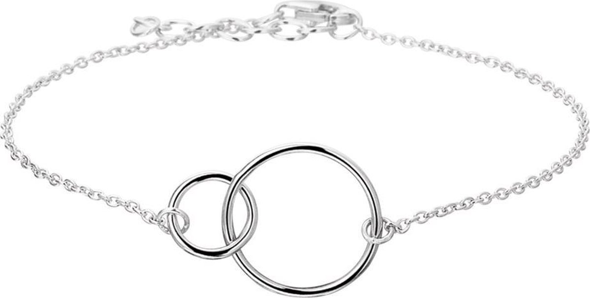 Zilver Gerhodineerd Armband Rondjes 1,3 Mm 16 + 2,5 Cm 1324641