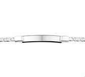 Graveerarmband Zilver Plaat 6 mm 18 cm