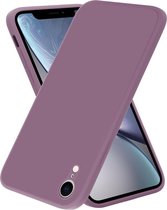 geschikt voor Apple iPhone Xr vierkante silicone case - Purple Grape