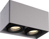 Dimbare LED Opbouwspot plafond Esto Grijs/Zwart 2 lichts kantelbaar 5W 2700K