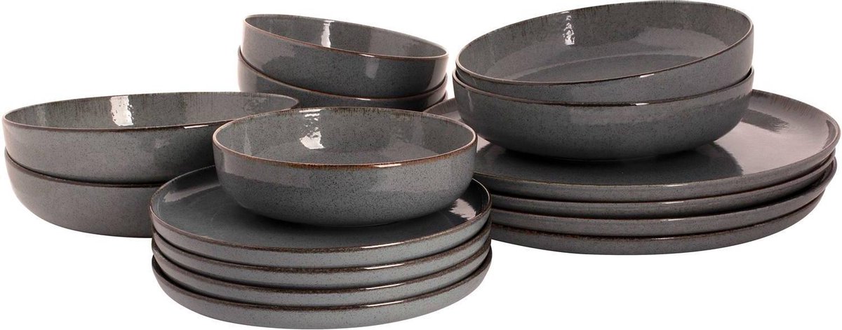 Palmer Antigo Porselein Serviesset - 4-persoons - 16-delig - Blauw