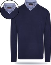 Pierre Cardin - Heren Sweaters Mock Pullover - Blauw - Maat XXL